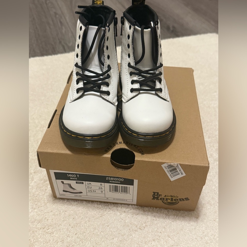 Dr. Martens Black and White Combat Boots